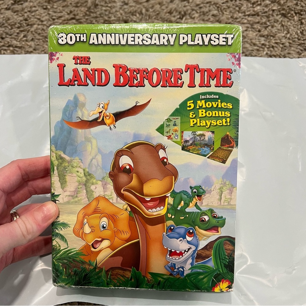 The Land Before Time 30th Anniversary Playset includes five movies and playset.